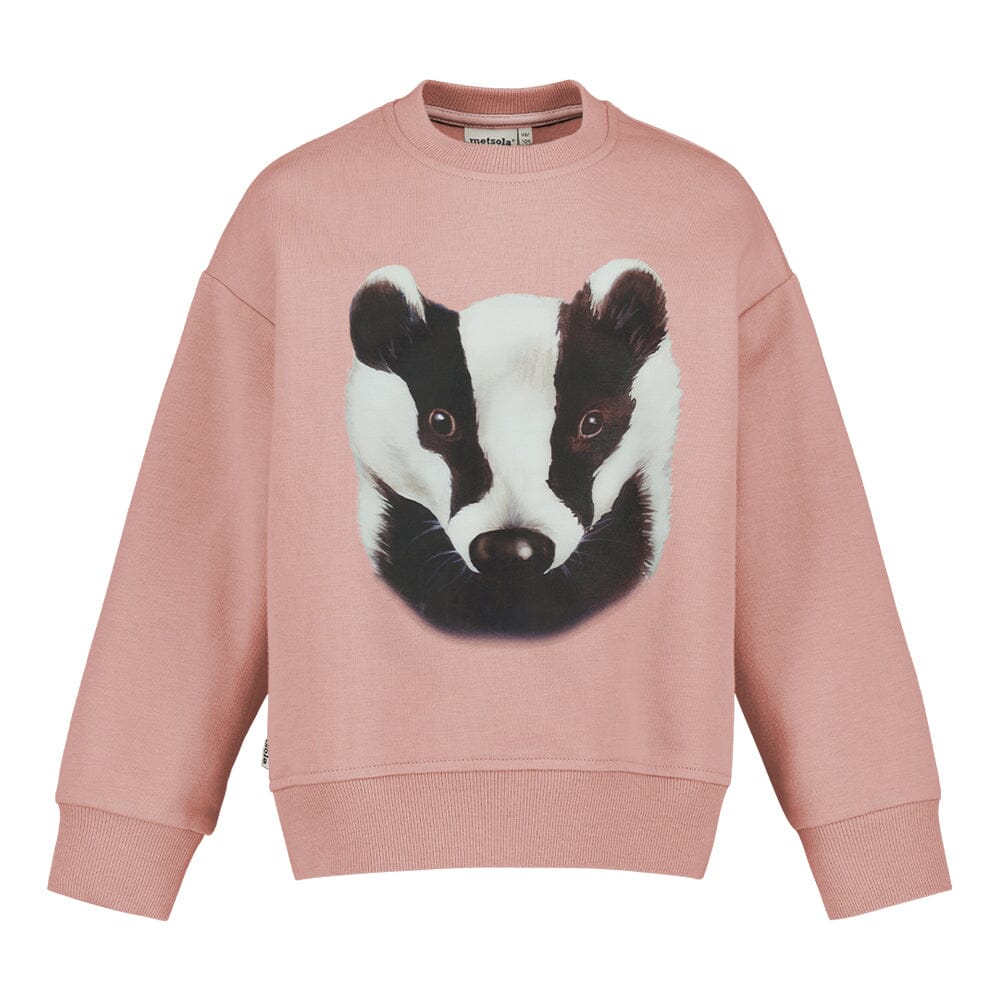 Badger Oversize Sweater -Collegepaita | Dusty Rose Pitkähihainen paita You and Me