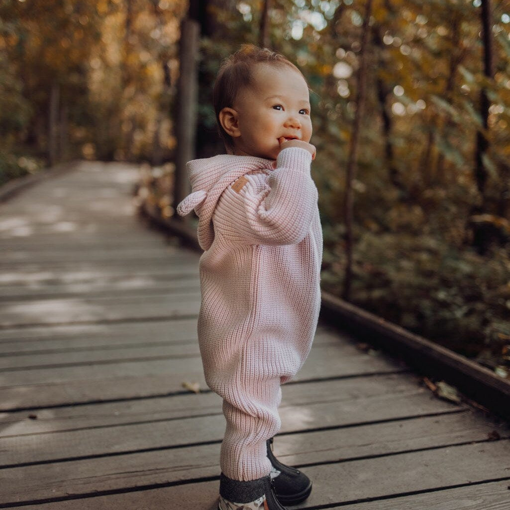 Bear Knit -Merinovillahaalari | Hearty Pink Haalari / Jumpsuit A World Full of Smiles