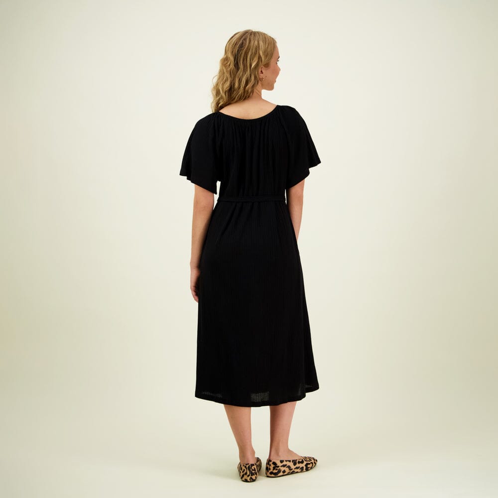 Bell Sleeve Rib Dress -Mekko | Licorice Aikuisten mekko C'est La Vie!