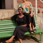 Bell Sleeve Rib Dress -Mekko | Licorice Aikuisten mekko C'est La Vie!