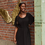 Bell Sleeve Rib Dress -Mekko | Licorice Aikuisten mekko C'est La Vie!