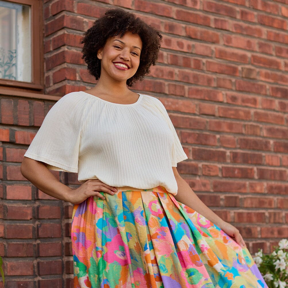 Bell Sleeve Rib Top -Paita | Milky Aikuisten paita C'est La Vie!