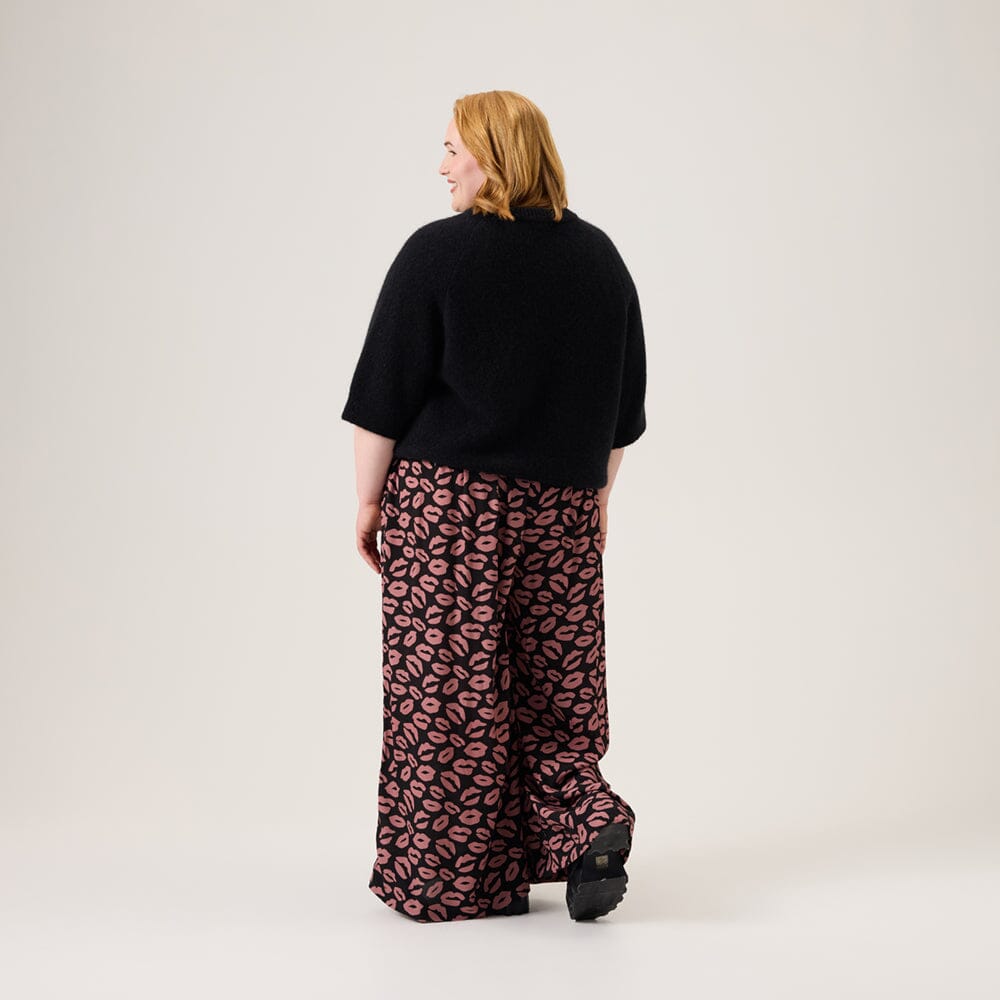 Bisous Pleated Wide Leg Pants -Housut | Licorice Aikuisten housut Oh, Oui!