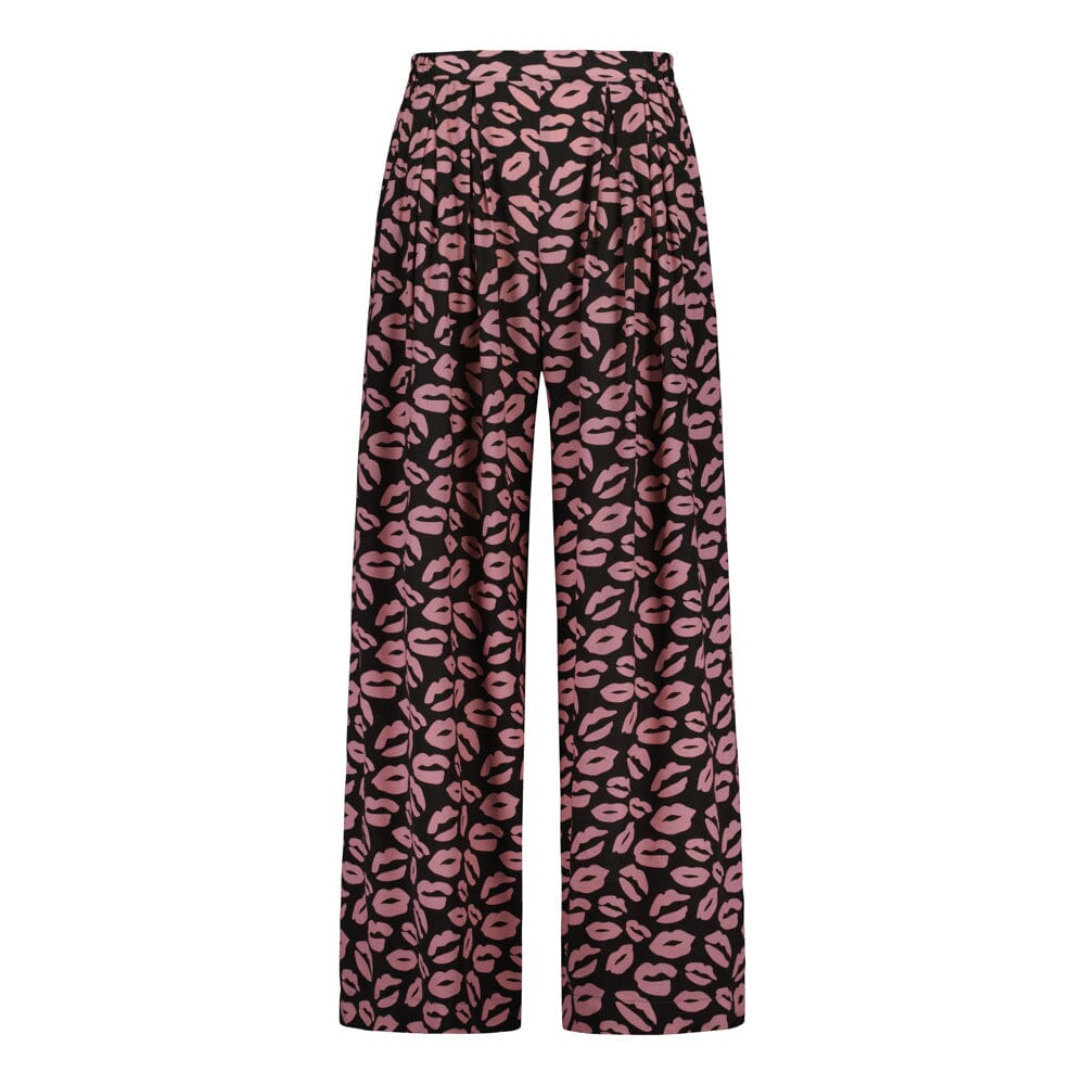 Bisous Pleated Wide Leg Pants | Licorice Aikuisten housut Oh, Oui!