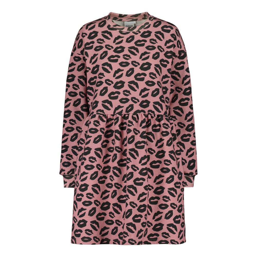 Bisous Ruffle Sweater Dress | Paris Pink Aikuisten mekko Oh, Oui!