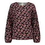 Bisous Volume Sleeve Blouse | Licorice Aikuisten paita Oh, Oui!
