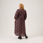 Bisous Volume Sleeve Midi Dress -Mekko | Licorice Aikuisten mekko Oh, Oui!