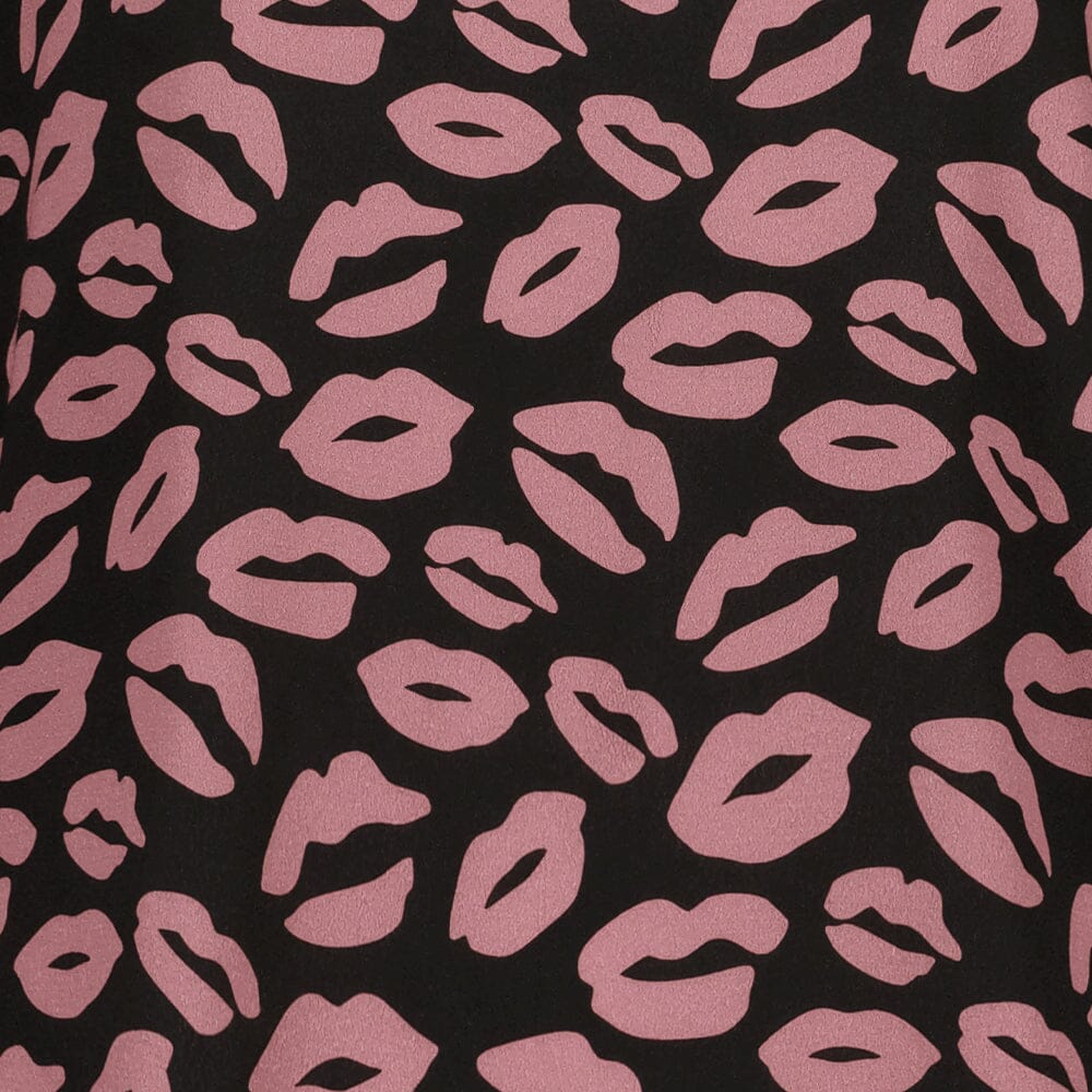 Bisous Volume Sleeve Midi Dress -Mekko | Licorice Aikuisten mekko Oh, Oui!