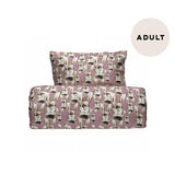 Bunny Adult Bedlinen Set | Dreamy Pink Pussilakana You Make Me Happy Home