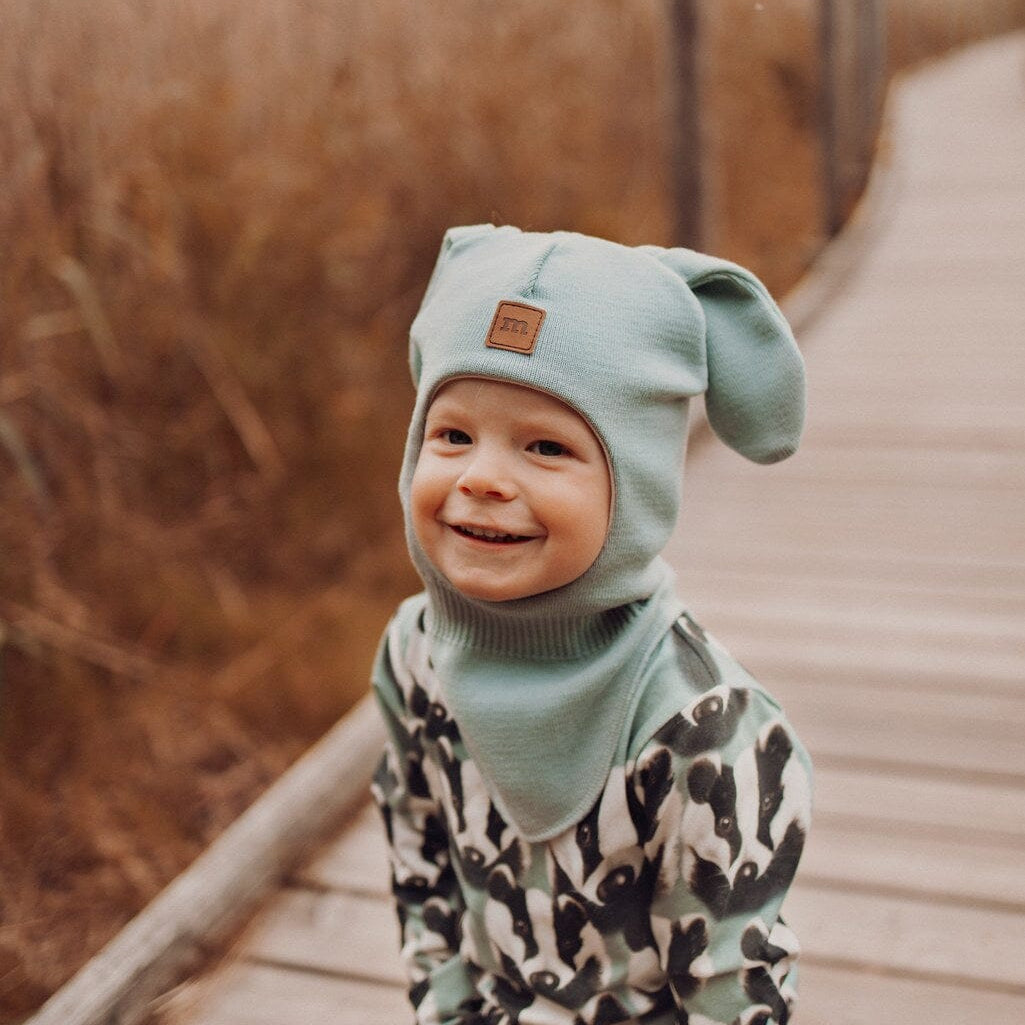 Bunny Helmet -Merinovilla Kypärämyssy | Icy Mint Pipo A World Full of Smiles