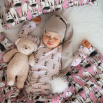 Bunny -Pussilakanasetti Junior | Dreamy Pink Pussilakana Metsola