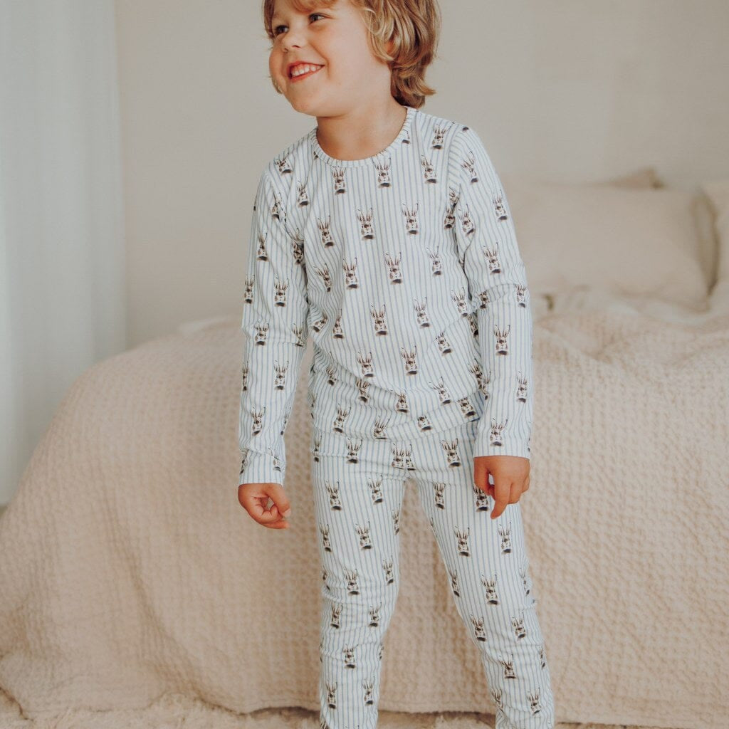 Bunny Stripes -Pyjama | Dreamy Blue Yövaate Metsola