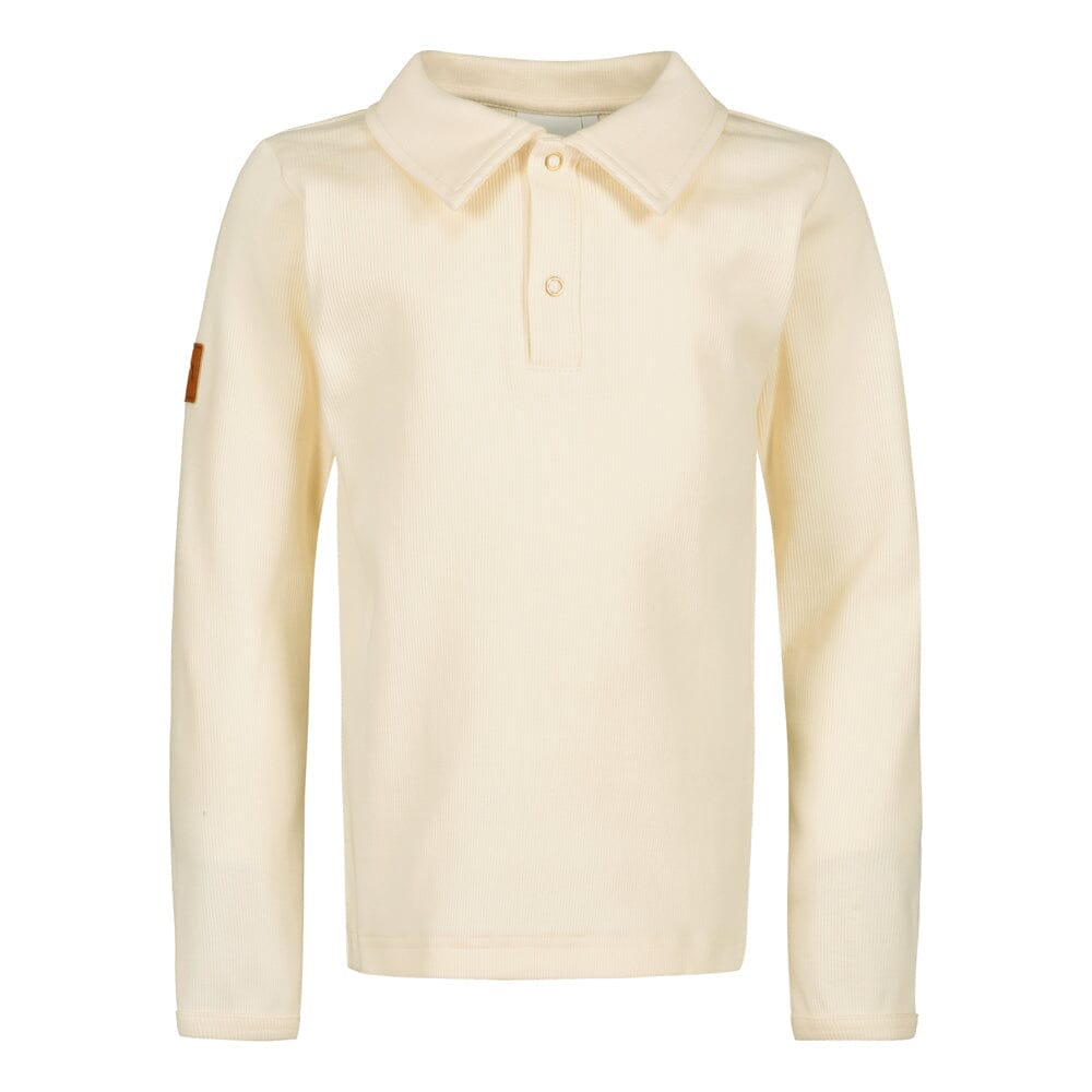 COLLARED RIB SHIRT LS, VANILLA Paita Metsola