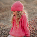 COTTON KNIT JUMPER -LASTEN NEULEPAITA | SPACE PINK Paita Universum