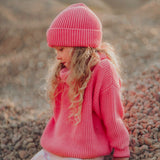 COTTON KNIT JUMPER -LASTEN NEULEPAITA | SPACE PINK Paita Universum