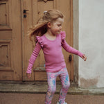 Crystal Bloom Leggings | Pink Housut Winter Wonders