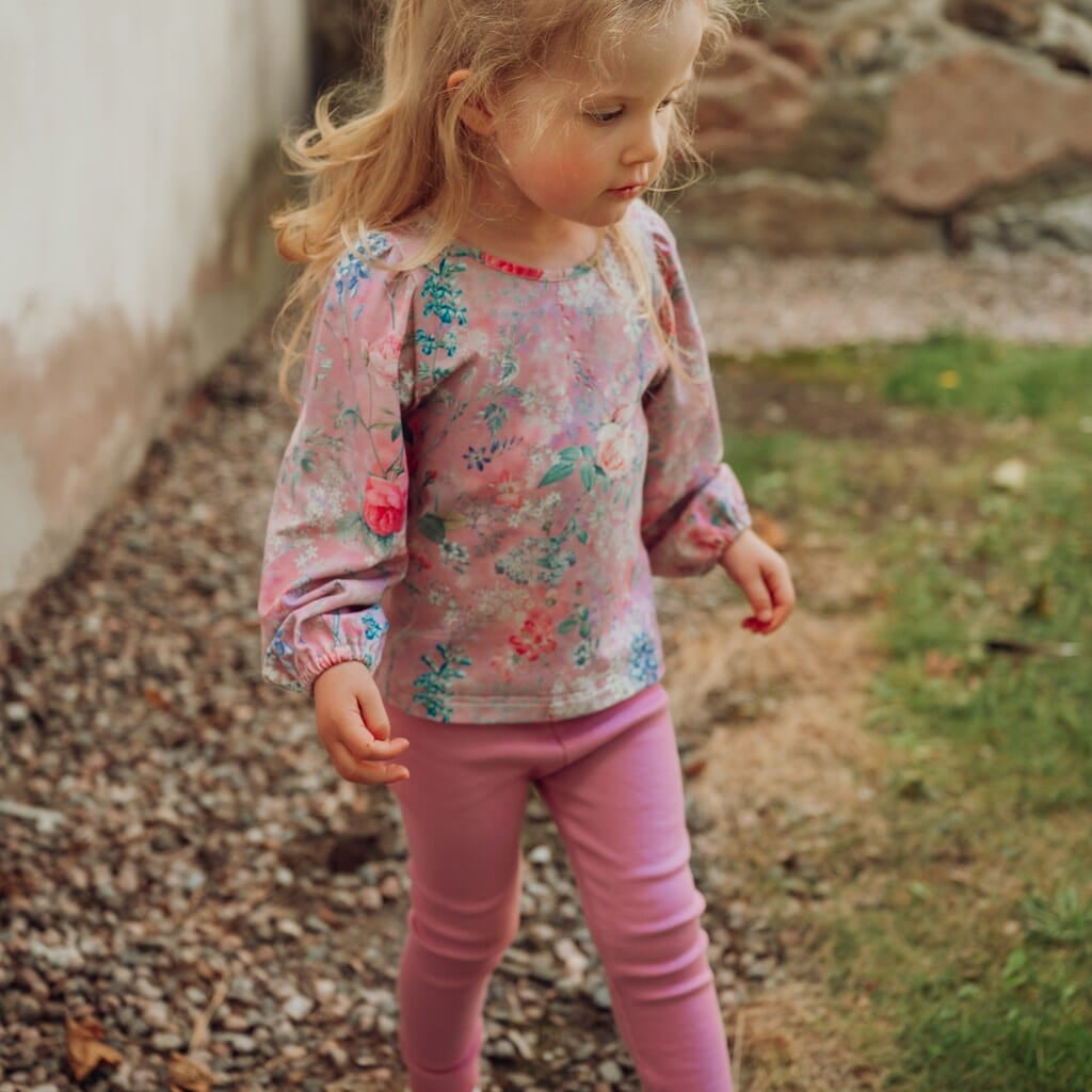 Crystal Bloom Puff Sleeve Shirt Ls | Pink Pitkähihainen paita Winter Wonders