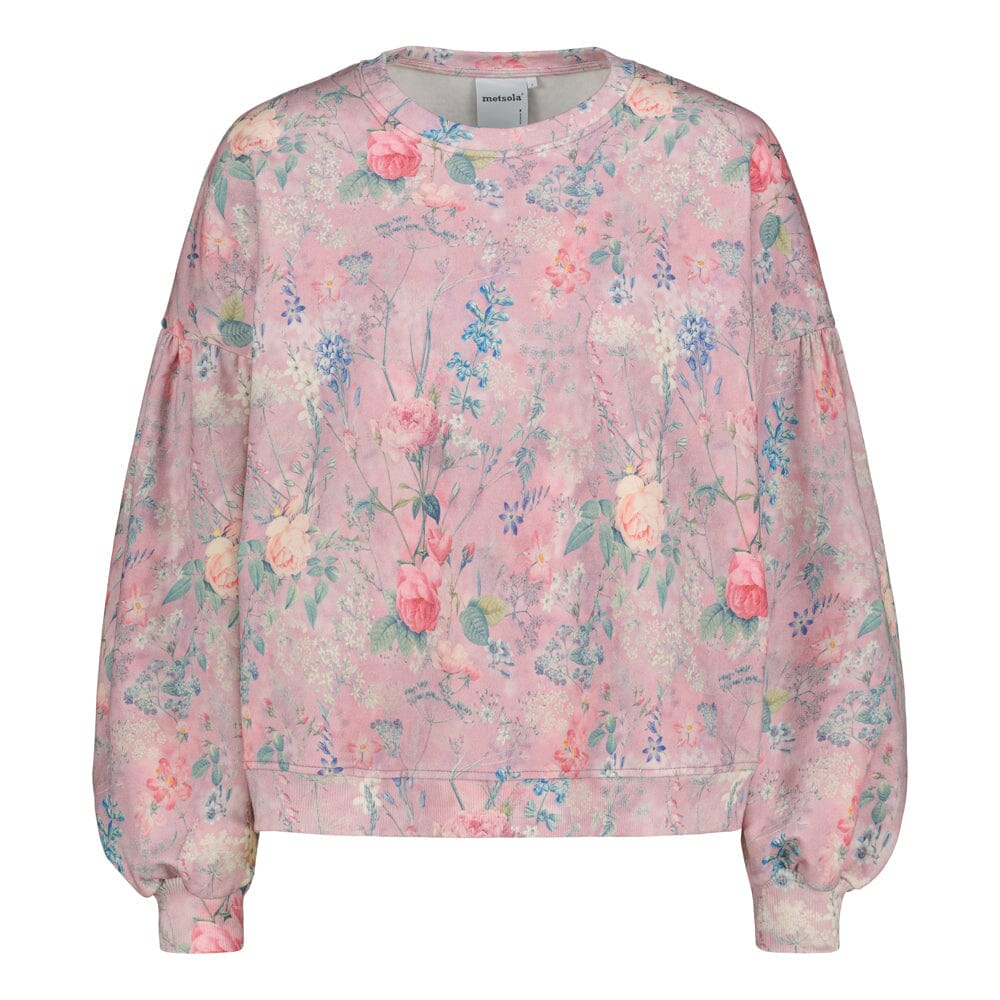Crystal Bloom Womens Puff Sleeve Sweater | Pink Aikuisten paita Winter Wonders