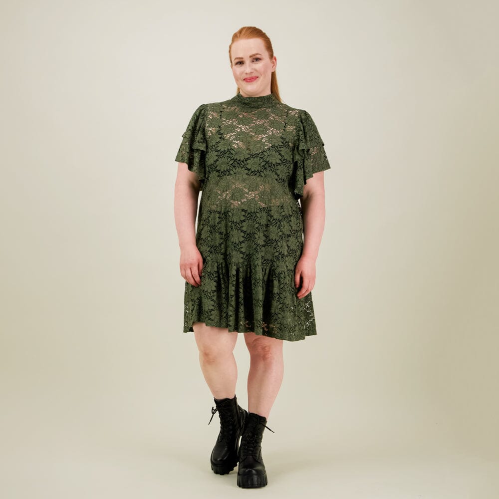 Frill Lace Dress -Mekko | Greenery Aikuisten mekko Can You Hear Me?