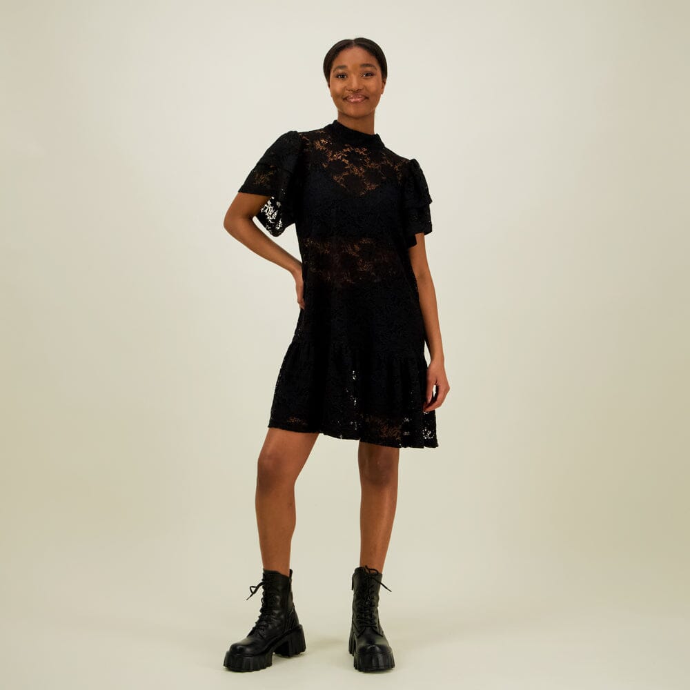 Frill Lace Dress -Mekko | Licorice Aikuisten mekko Can You Hear Me?