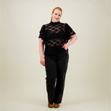 Frill Lace Top -Paita | Licorice Aikuisten paita Can You Hear Me?