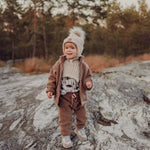 Fur Pom Cable Baby Beanie -Merinovillapipo | Rosy Pipo Happy Hearts