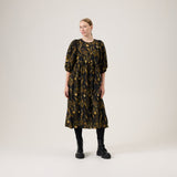Goldie Volume Sleeve Midi Dress -Mekko | Licorice Aikuisten mekko Metsola