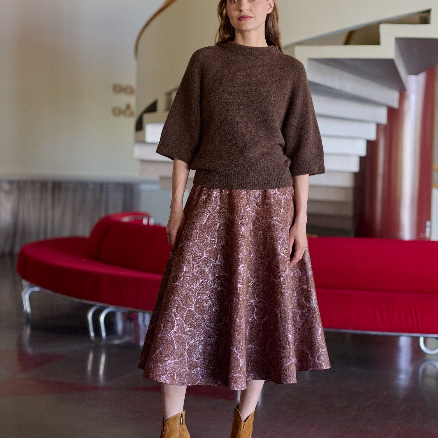 Jacquard Circle Skirt -Hame | Blossom Aikuisten hame Metsola