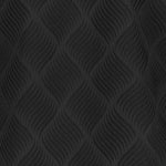 lähikuva kuosista jossa musta jacquard-kangas.