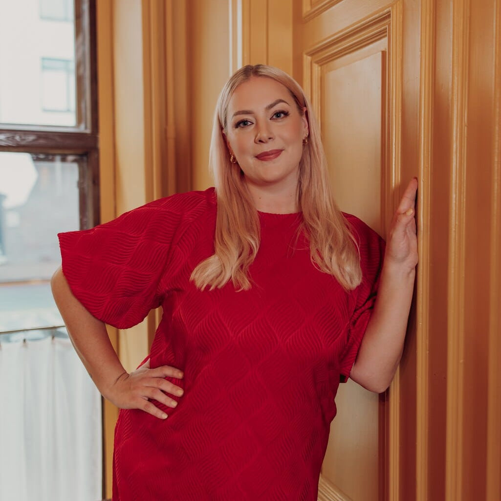 Jacquard Dress -Mekko | Ruby Red Aikuisten mekko Metsola