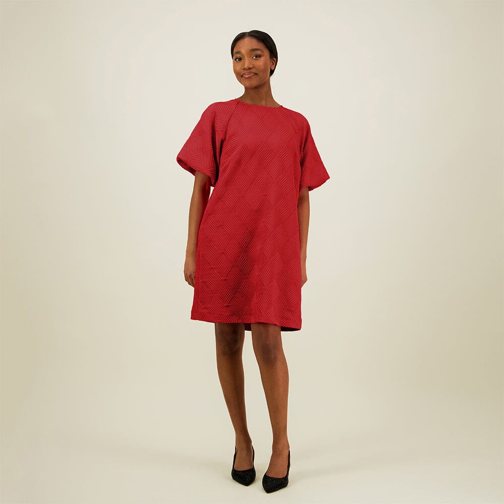 Jacquard Dress -Mekko | Ruby Red Aikuisten mekko Metsola