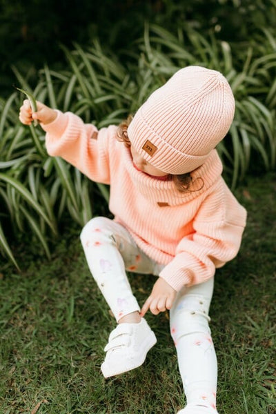 KNITTED BEANIE -PUUVILLAPIPO | MILKY PEACH Pipo Metsola