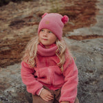 Knitted-Tuubihuivi, Merinovilla | Black Huivi Happy Hearts