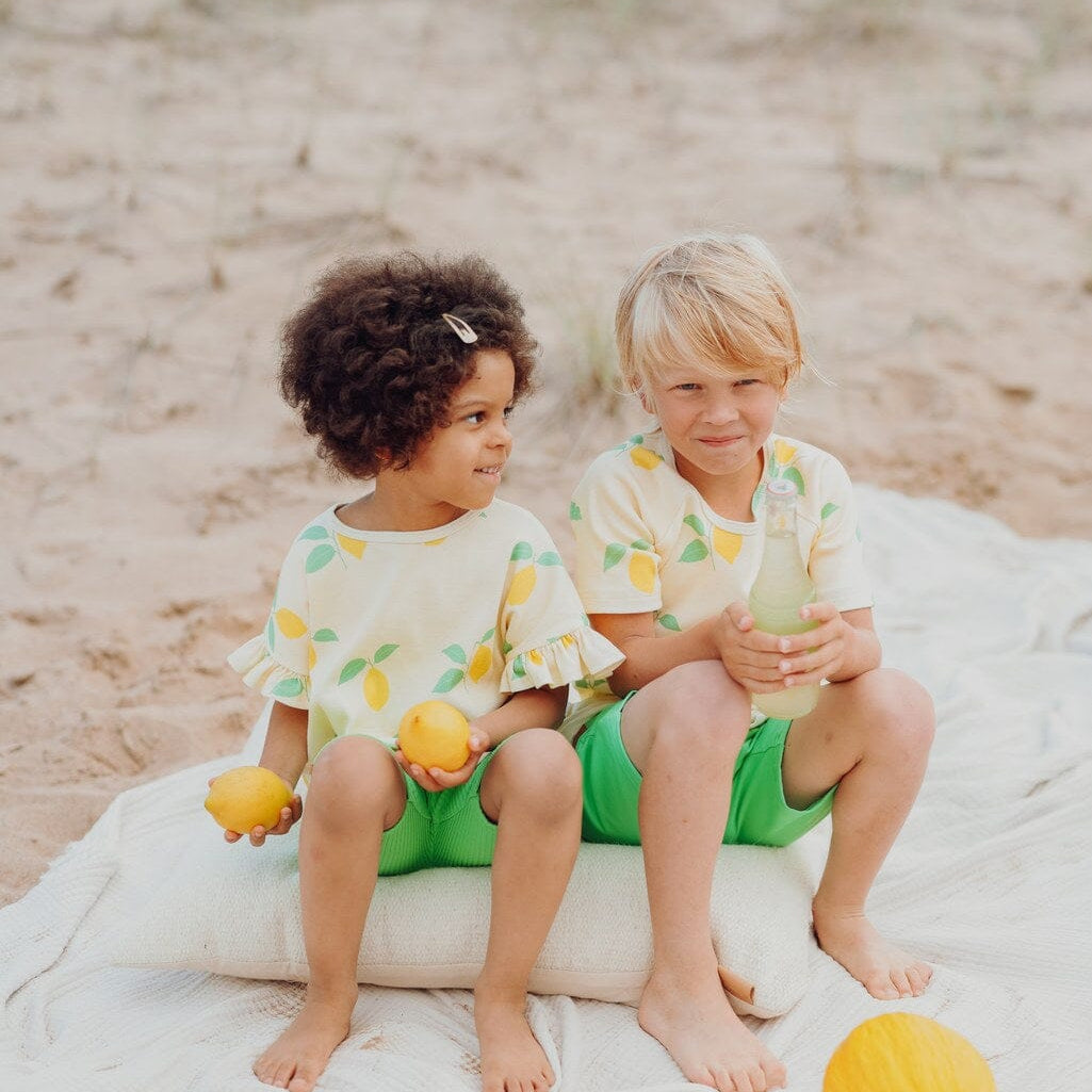 LEMON TREE RIB FRILLA SHIRT | LEMON SORBET Paita Beach Party