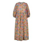 Tuotekuva mekosta naisten midimittainen mekko puolipitkillä puhvihihoilla ja sivutaskuilla.