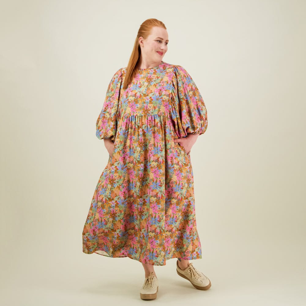 Lilly Volume Sleeve Midi Dress -Mekko Aikuisten mekko Can You Hear Me?