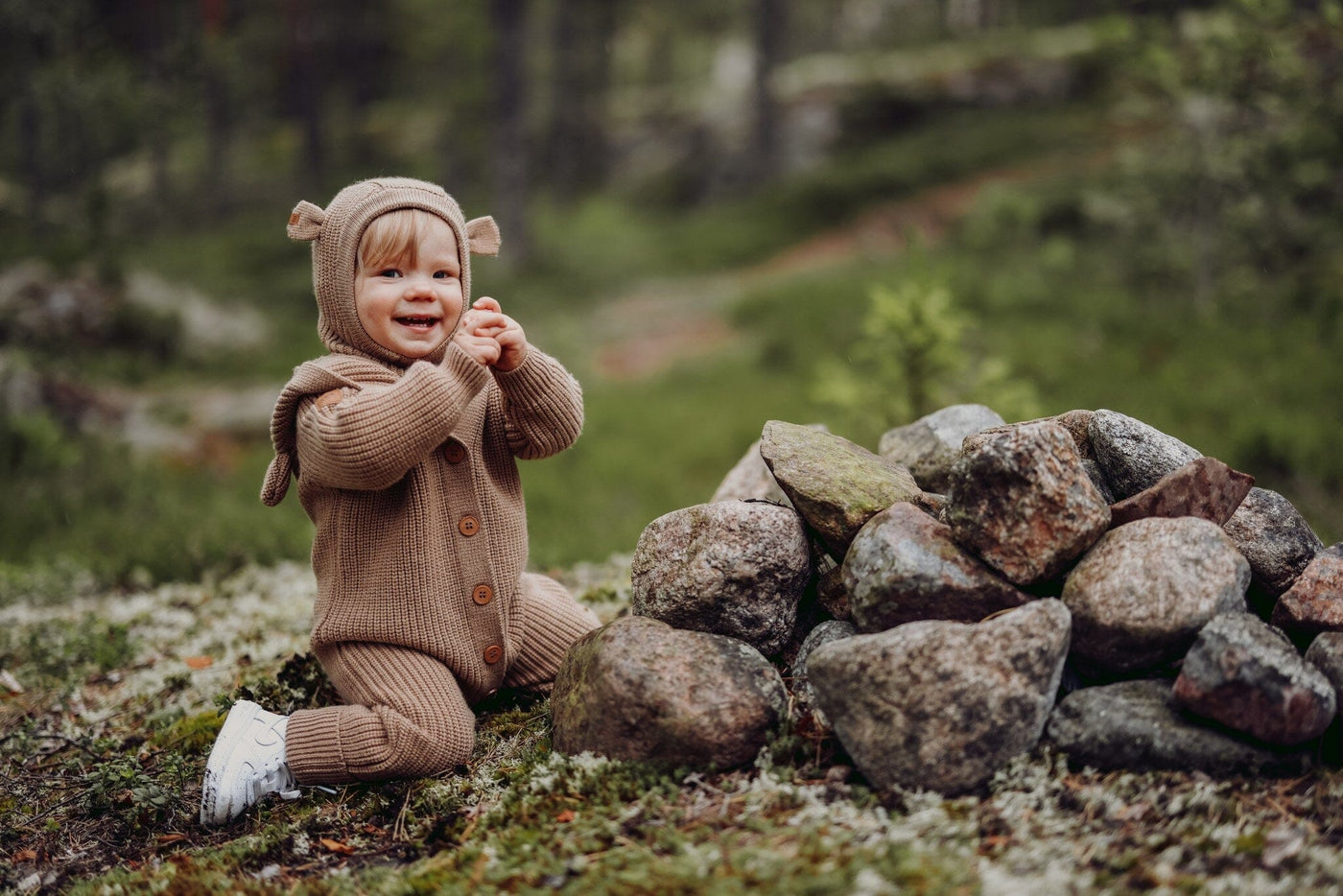 MERINO BEAR KNIT HELMET | PEANUT BUTTER Pipo Little Things in Life