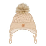 Merino Fur Pom Cable Baby Beanie | Not So Muddy Boots Pipo Happy Hearts
