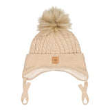 Merino Fur Pom Cable Baby Beanie | Not So Muddy Boots Pipo Happy Hearts