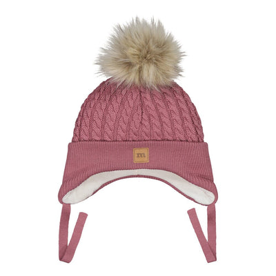 MERINO FUR POM CABLE BABY BEANIE | WILD ROSE Pipo Little Things in Life