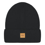 Merino Knitted Beanie | Black Pipo Happy Hearts