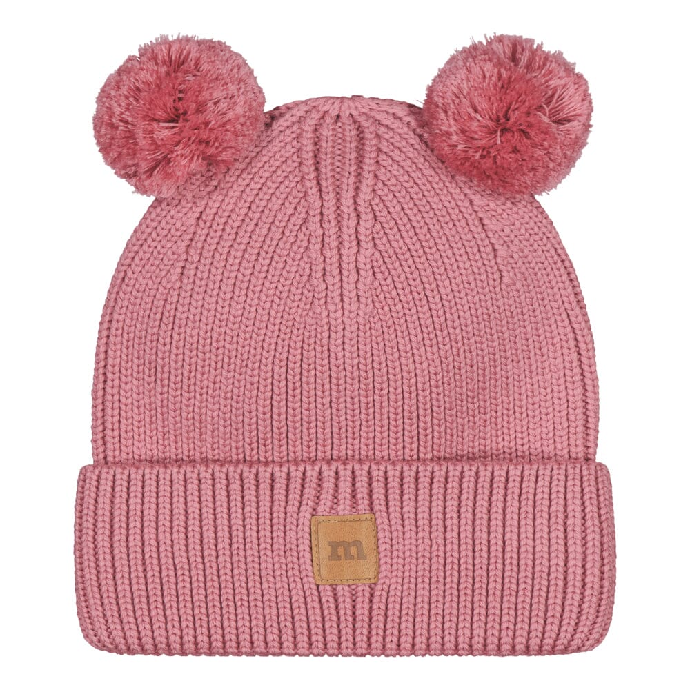 Merino Knitted Pom Pom Beanie | Rosy Pipo Happy Hearts