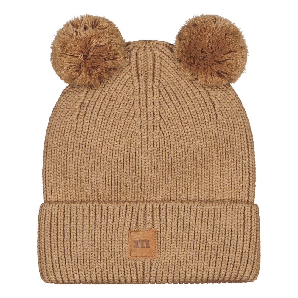 Merino Knitted Pom Pom Beanie | Woody Pipo Happy Hearts