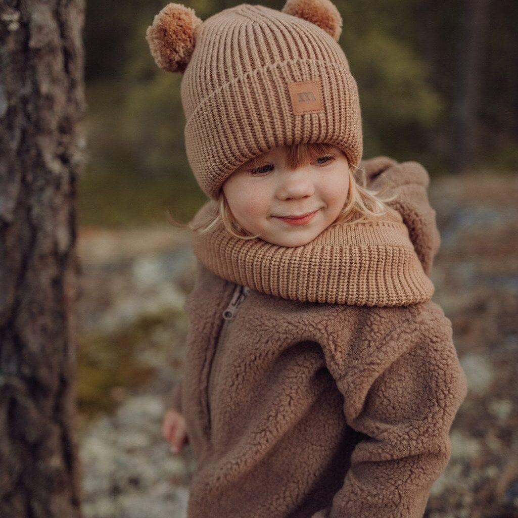 Merino Knitted Pom Pom Beanie | Woody Pipo Happy Hearts