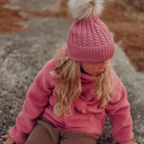 Merino Knitted Tube | Rosy Huivi Happy Hearts