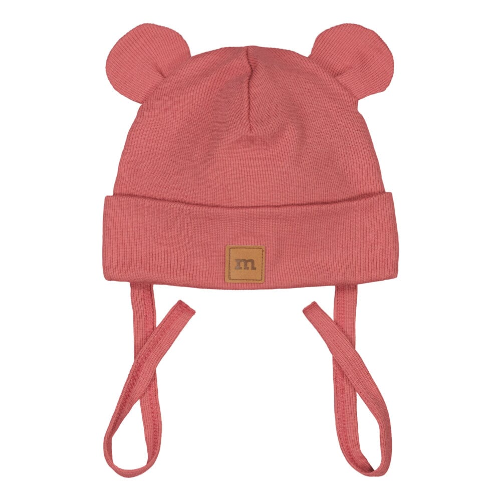 MERINO RIB BEAR BABY BEANIE | RASPBERRY Pipo Little Things in Life