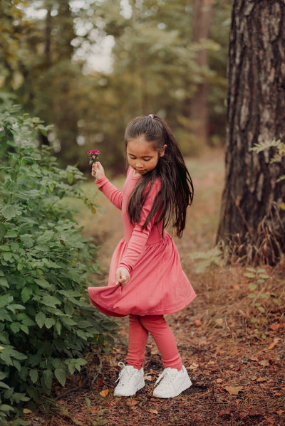 MERINO RIB LEGGINGS | RASPBERRY Housut Little Things in Life