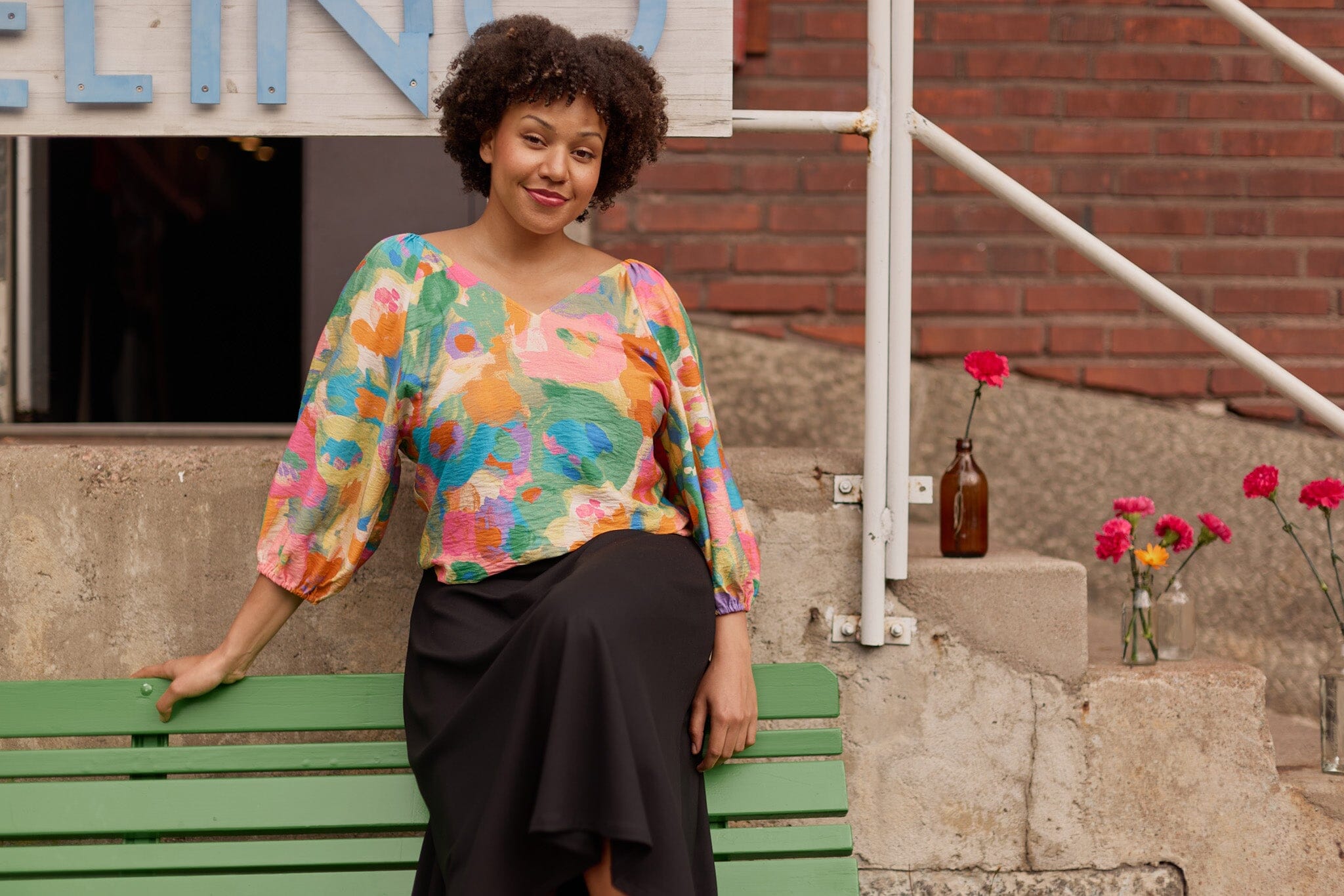 Miracles Volume Sleeve Blouse -Paita | Spring Aikuisten paita C'est La Vie!