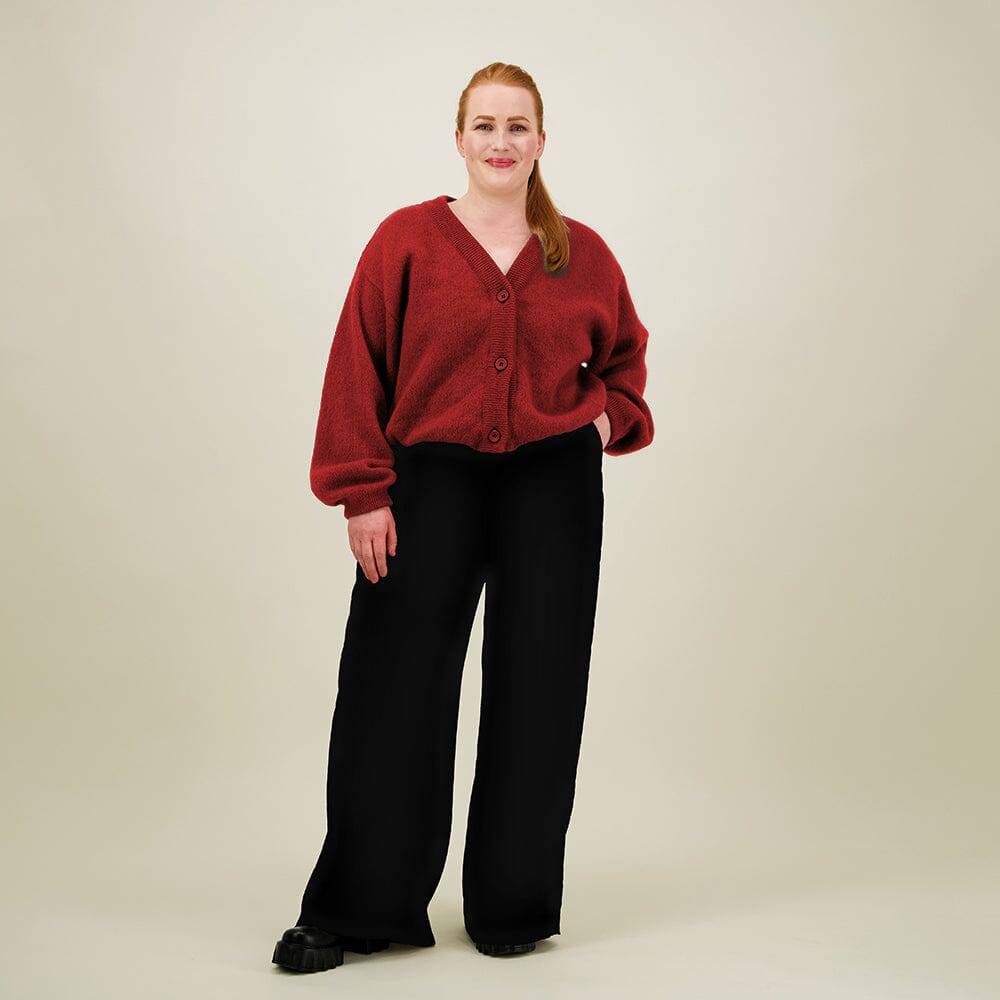 Mohair Short Cardigan -Neuletakki | Ruby Red Aikuisten neuletakki Metsola
