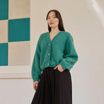 Mohair Short Cardigan -Neuletakki | Wasabi Aikuisten neuletakki Can't Stop Dreaming